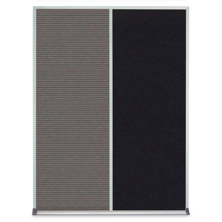 United Visual Products Single Door Radius Plus Corkboard, 36"X UV8002PLUS-WHITE-KEYLIME